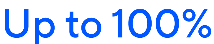 Up to 100%