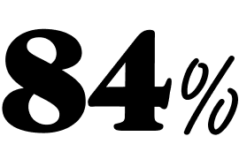 84%